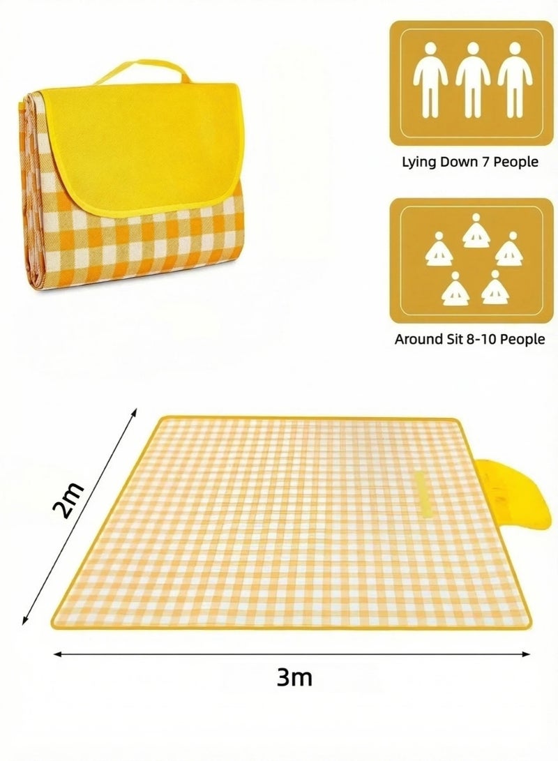 تشو داي بساط نزهة عملاق 3x2 متر لعائلات الخليج – مقاوم للماء والرمل بسُمك 1.5 سم (لشاطئ الإمارات وصحراء السعودية) - Image 2